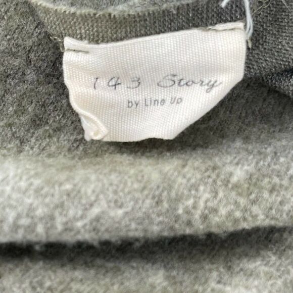 Tie Dye Cold Shoulder Sweatshirt Green Cozy Soft Inside Out 143 Story Size S Top - Picture 6 of 7